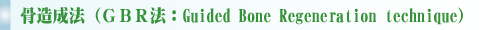 骨造成法（ＧＢＲ法：Guided Bone Regeneration technique）